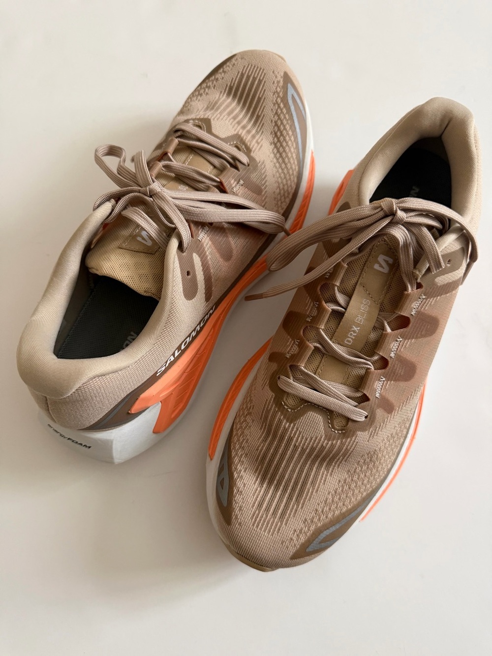 Used Pre-owned Great Condition Salomon Tan Sneakers DRX Bliss Size 8 1/2 - Picture 9 of 10